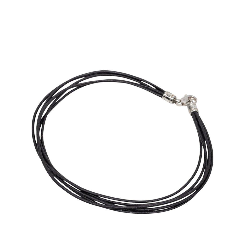 Bvlgari Leather Multi Strand Cord Chocker Necklace