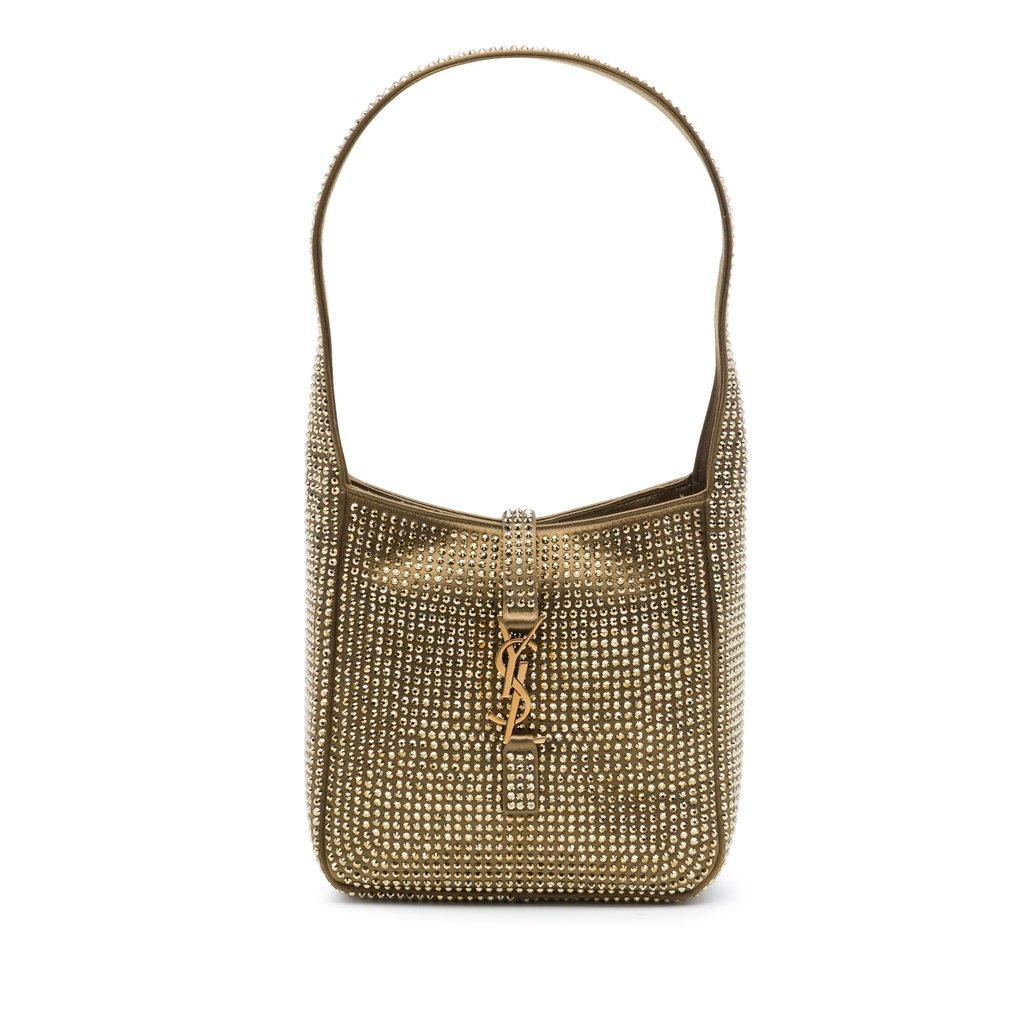 Saint Laurent Mini Studded Satin Supple Le 5 a 7 Handbag