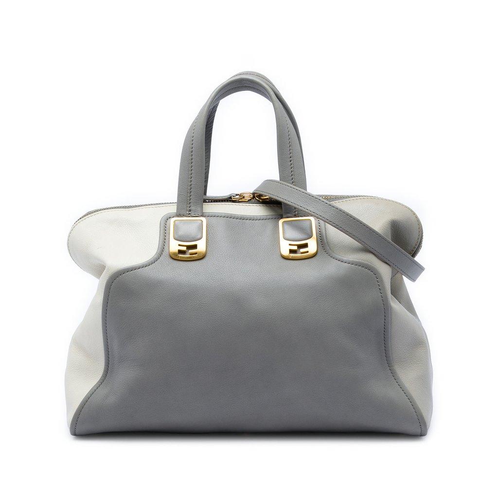 Fendi Large Leather Colorblock Chameleon Satchel