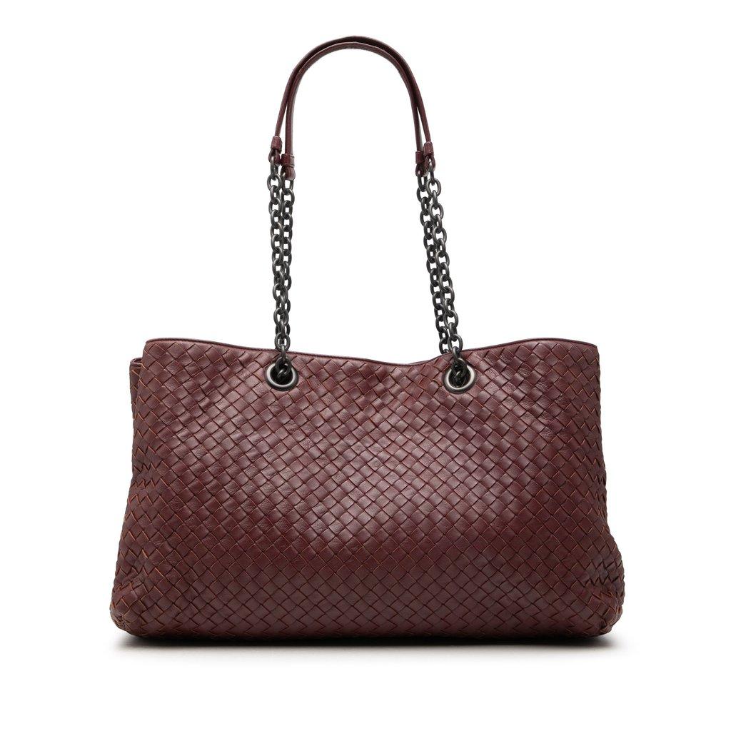 Bottega Veneta Large Nappa Intrecciato Double Chain Tote