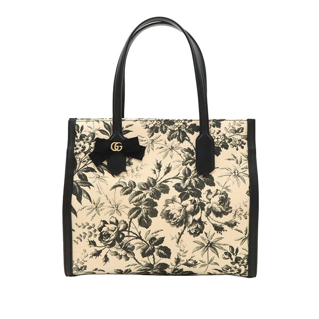 Gucci Canvas GG Ribbon Herbarium Tote