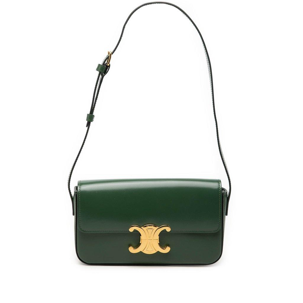 Celine Shiny Calfskin Claude Shoulder Bag