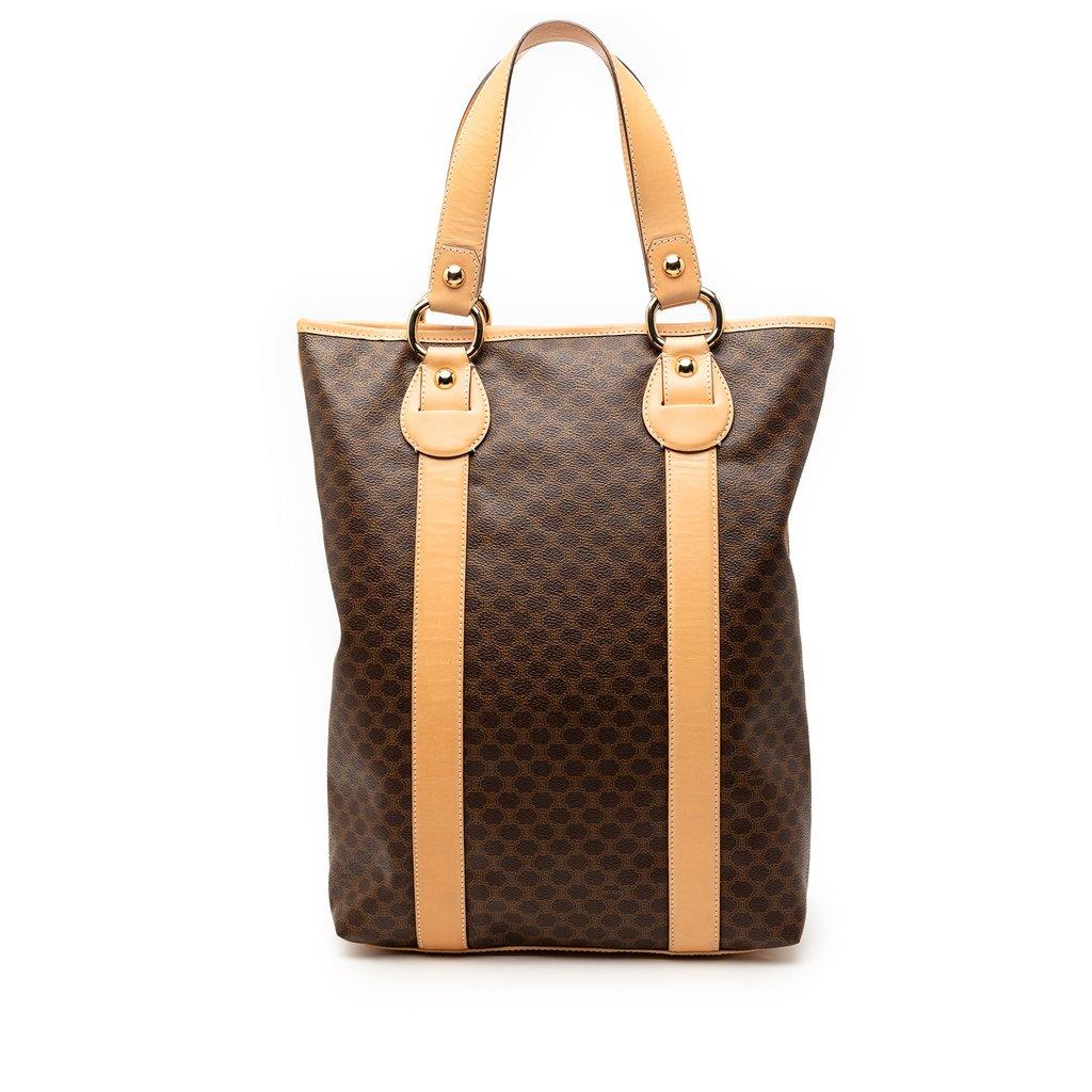 Celine Macadam Coated Canvas Vertical Tote