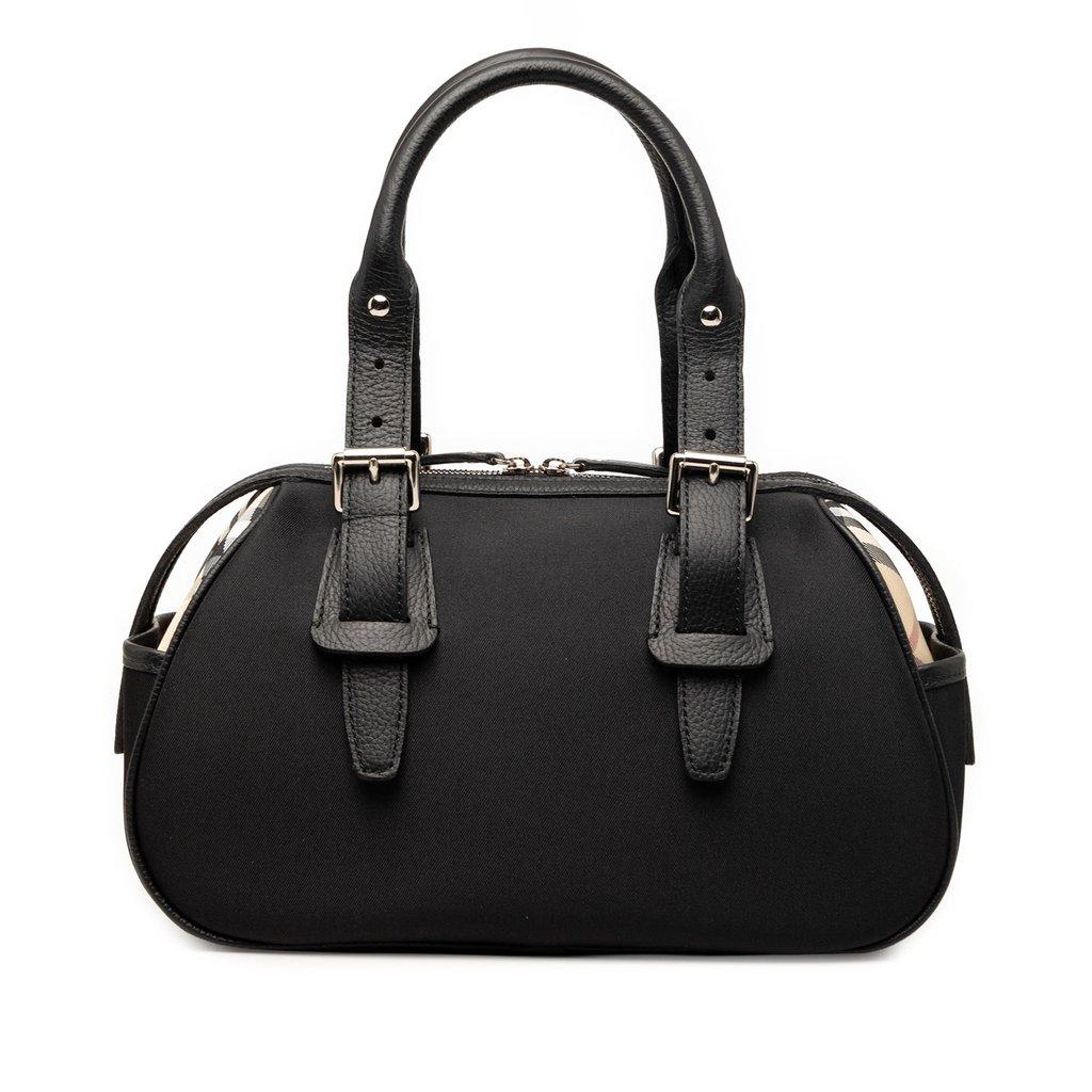 Burberry Nova Check Trimmed Nylon Handbag