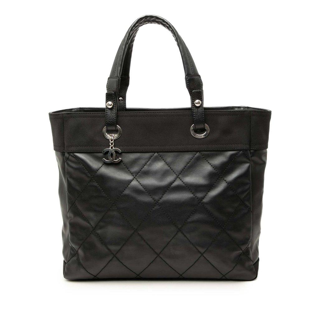 Chanel Medium Quilted Coated Canvas Paris Biarritz Tote