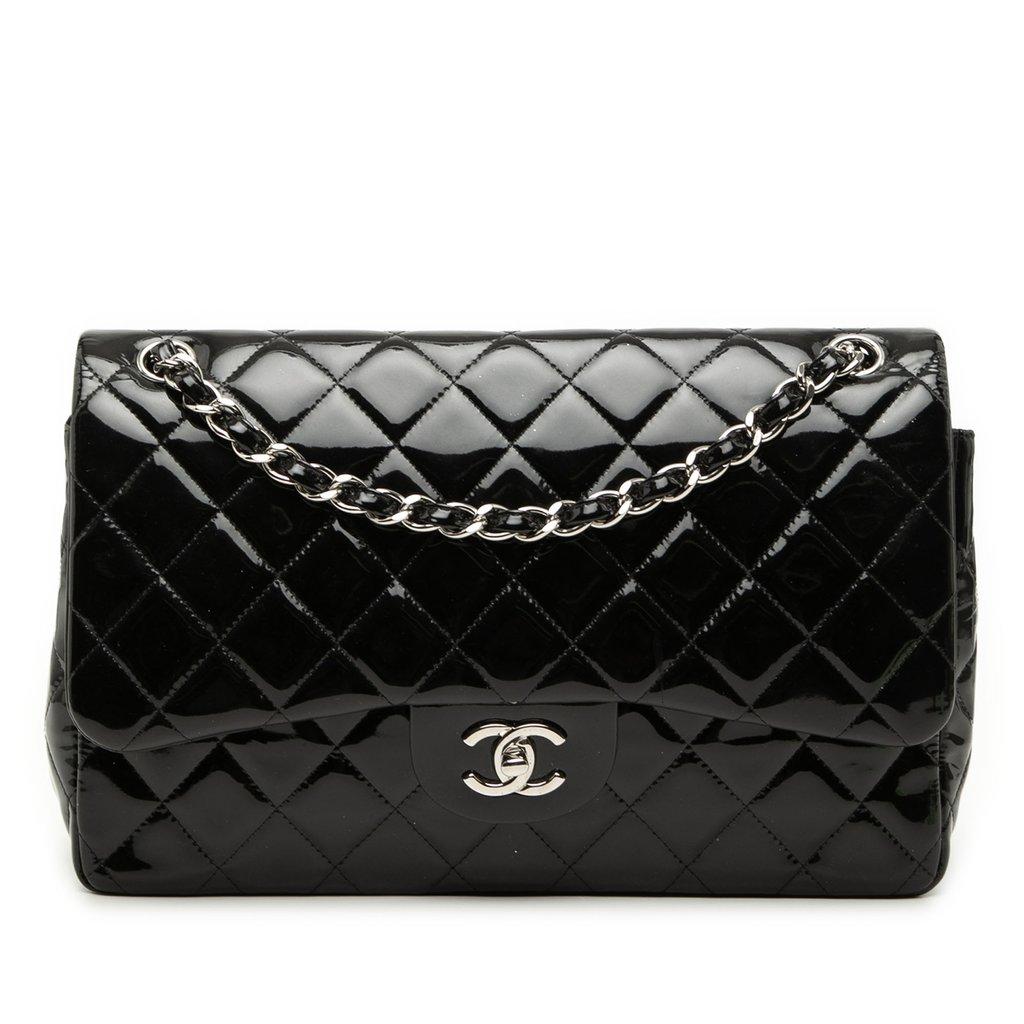 Chanel Jumbo Classic Patent Double Flap