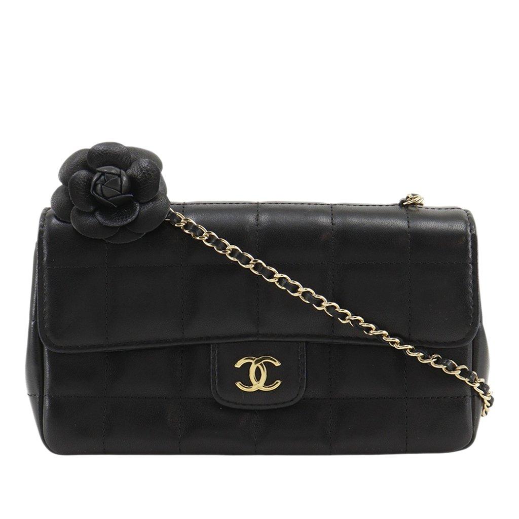 Chanel Mini CC Chocolate Bar Lambskin Camellia Flap