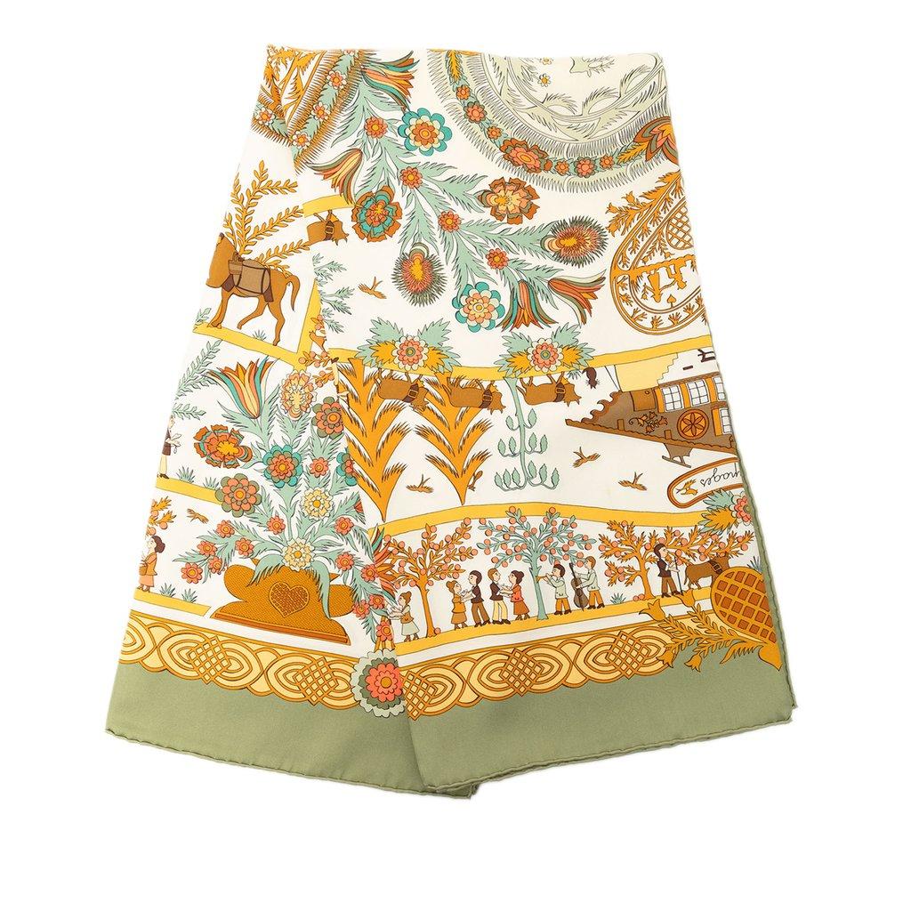 Hermès Decoupages Silk Scarf 90