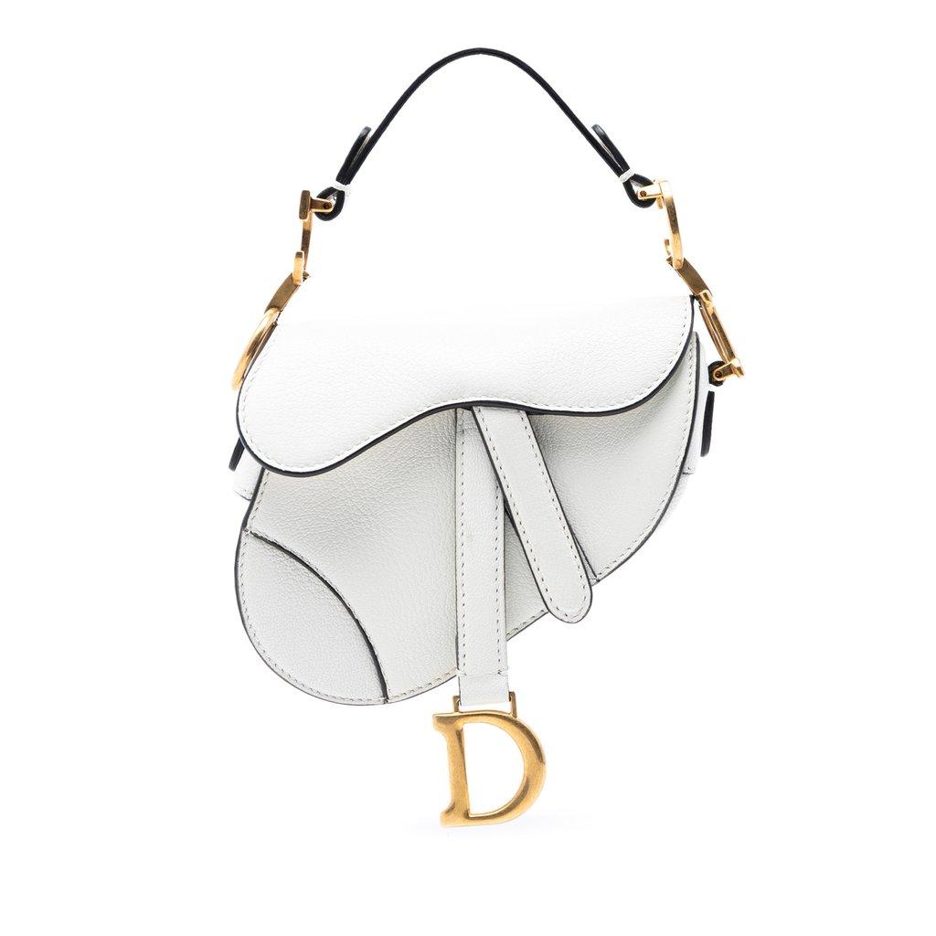 Dior حقيبة سرج من جلد الماعز الدقيق