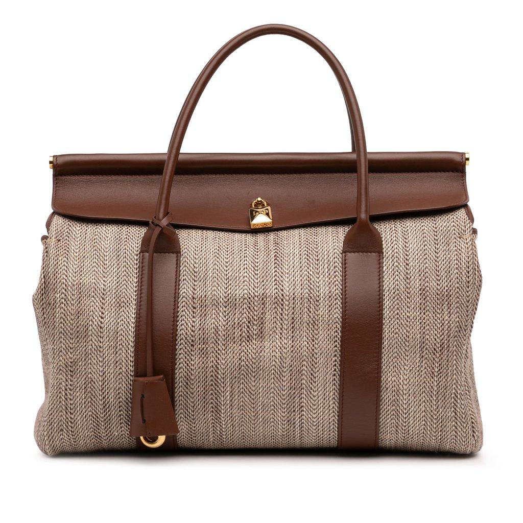 Loro Piana Toile Herringbone and Leather Loom L32