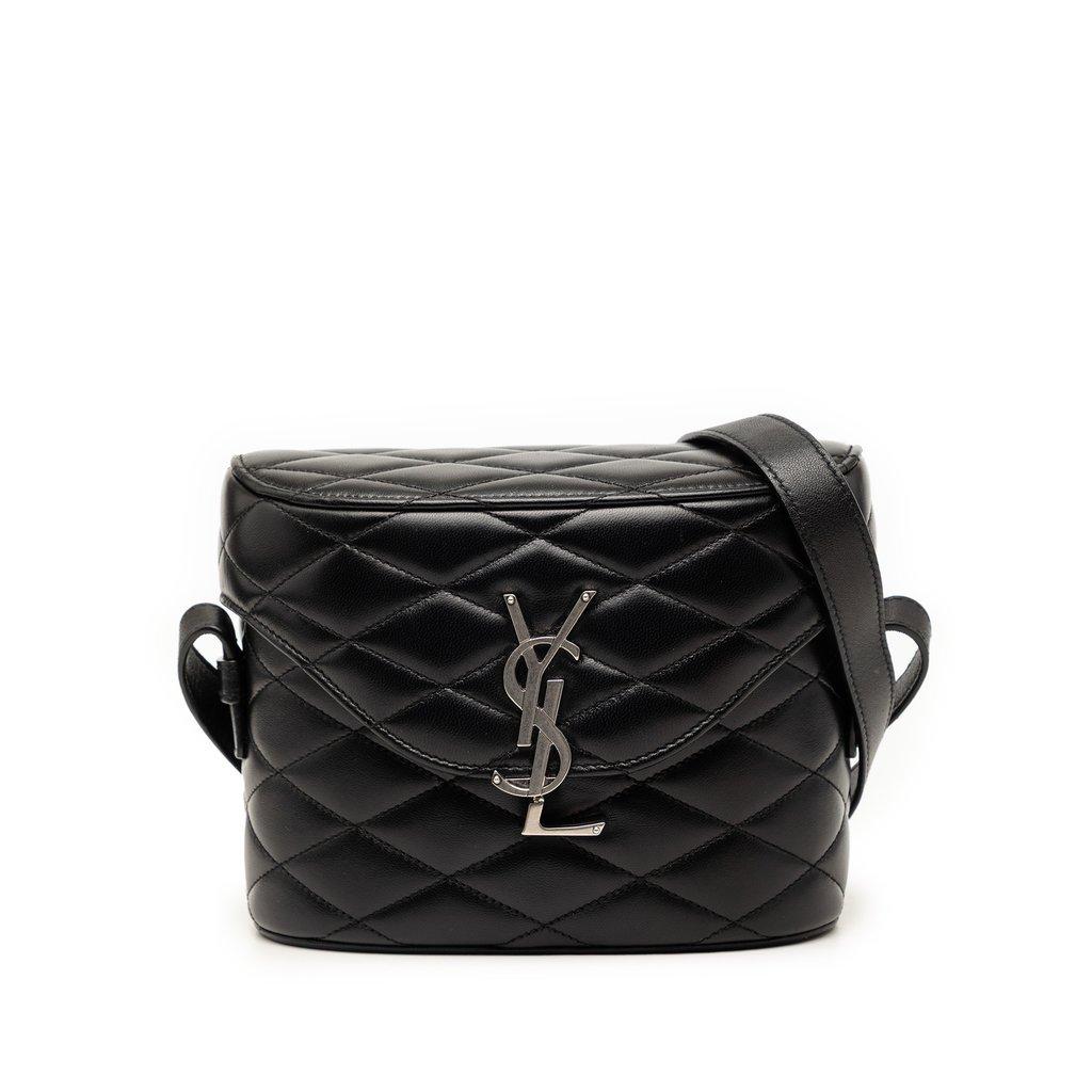 Saint Laurent Quilted Lambskin Monogram June Box Bag