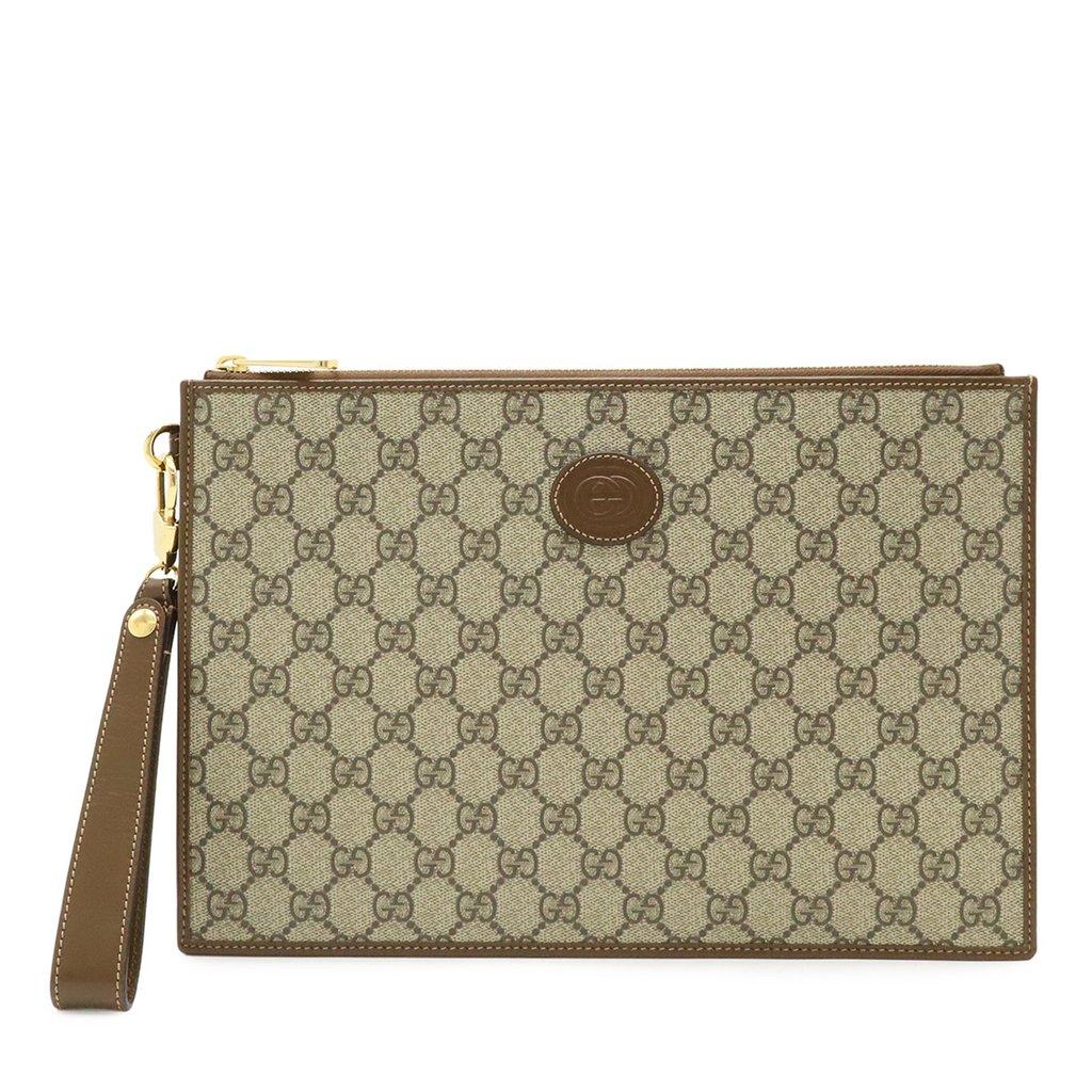 Gucci GG Supreme Interlocking G Clutch