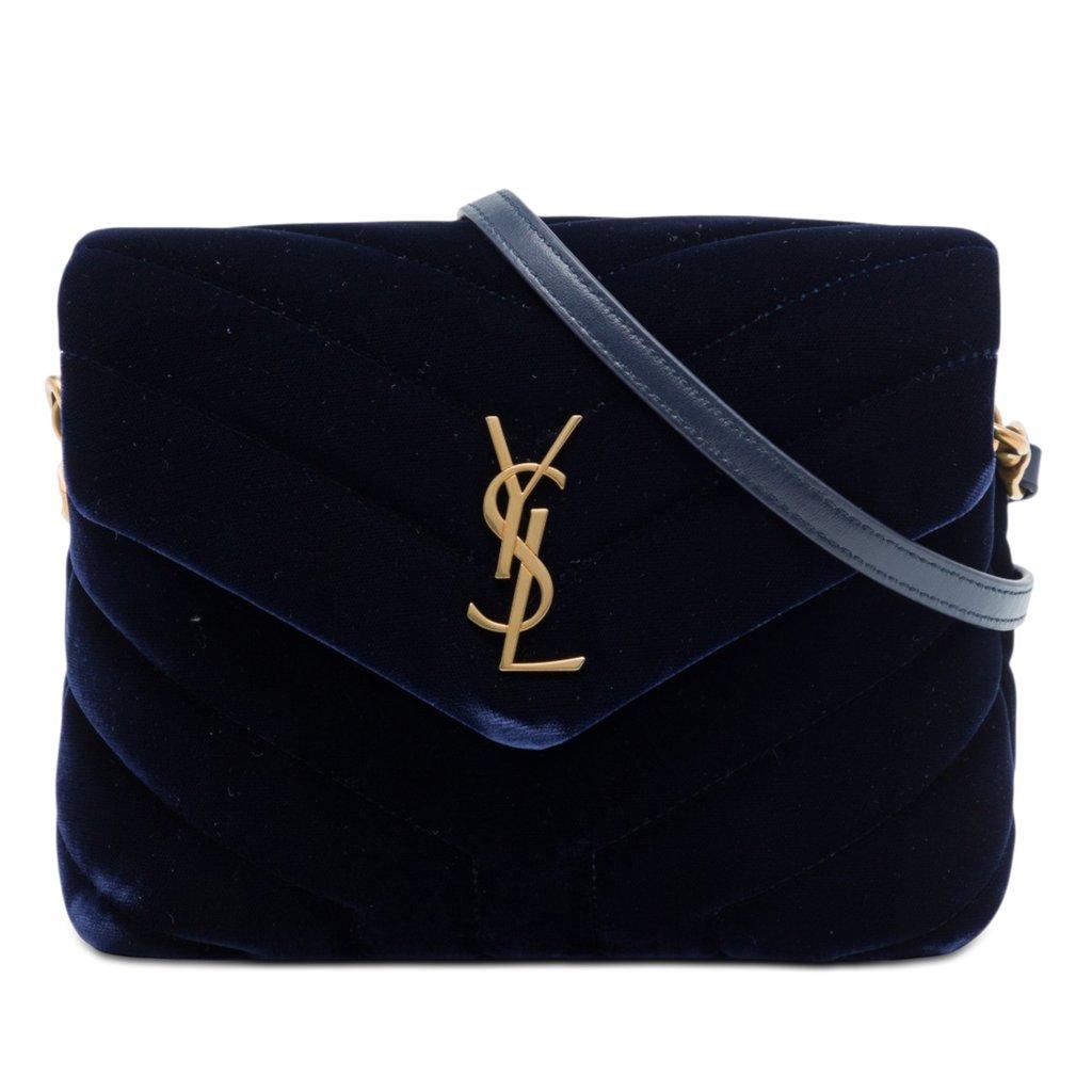 Saint Laurent Toy Matelasse Velvet Monogram LouLou Crossbody