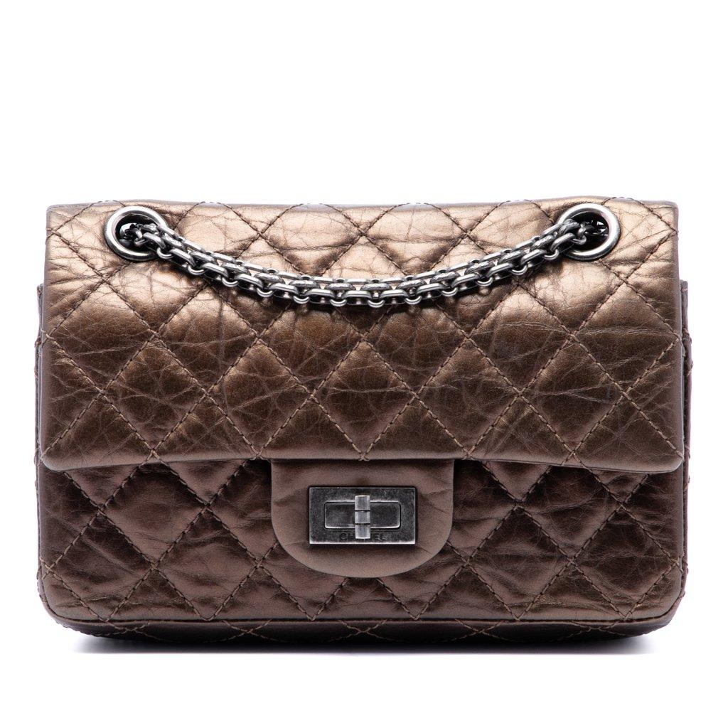 Chanel Metallic Aged Calfskin Reissue 2.55 Double Flap 224