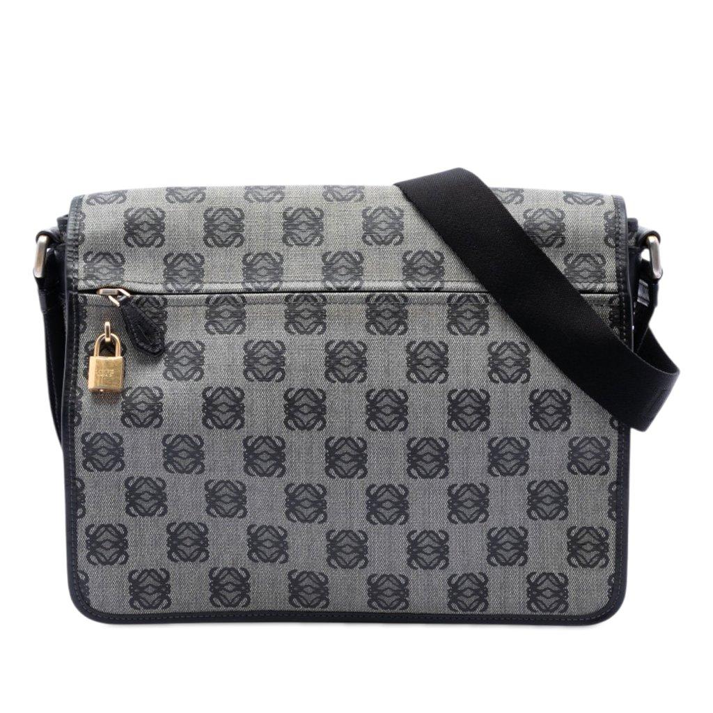 Loewe Anagram Coated Canvas Messenger Bag