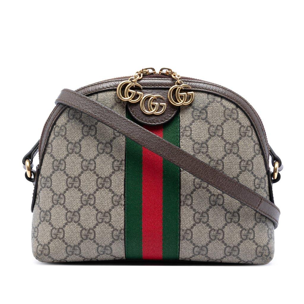 Gucci Small GG Supreme Web Ophidia Dome Crossbody