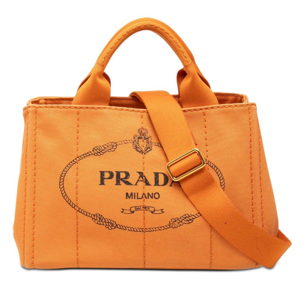 Prada Small Canvas Canapa Logo Satchel