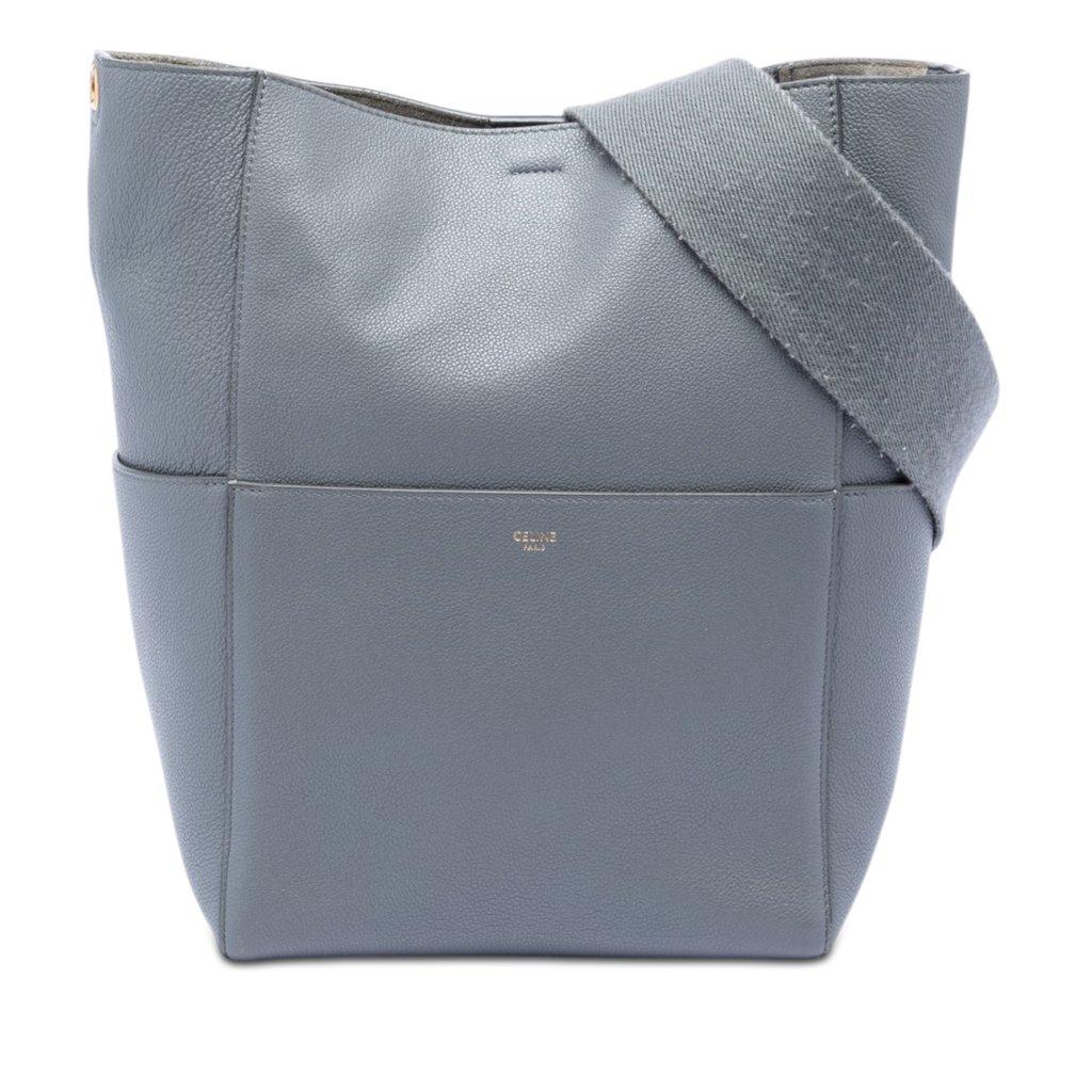 Celine Medium Leather Seau Sangle Bucket Bag