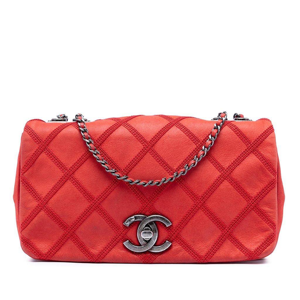 Chanel Small Nubuck Diamond Stitch Chain Flap