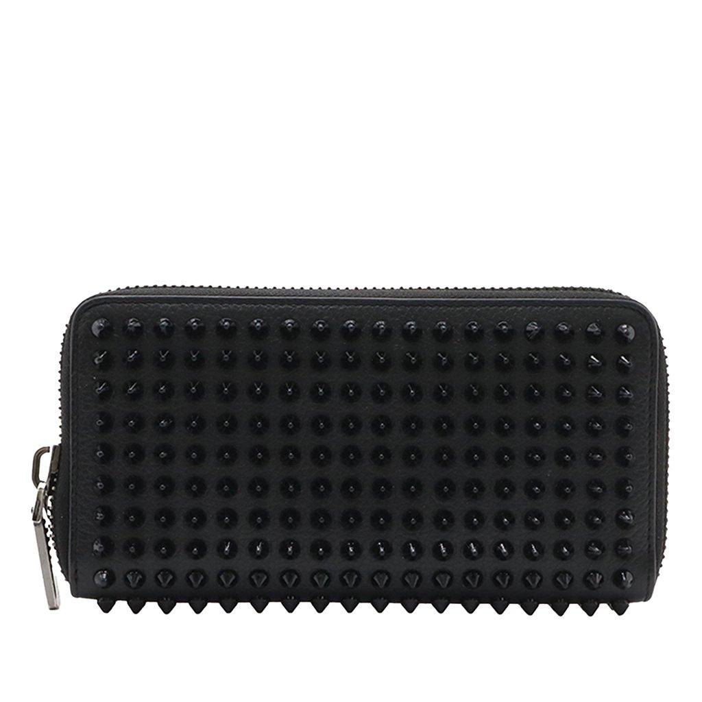 Christian Louboutin Grained Calfskin Spikes Panettone Long Wallet