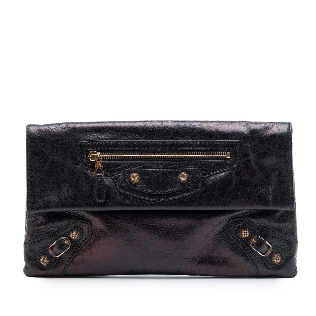 Balenciaga Lambskin Motocross Giant 12 Envelope Clutch