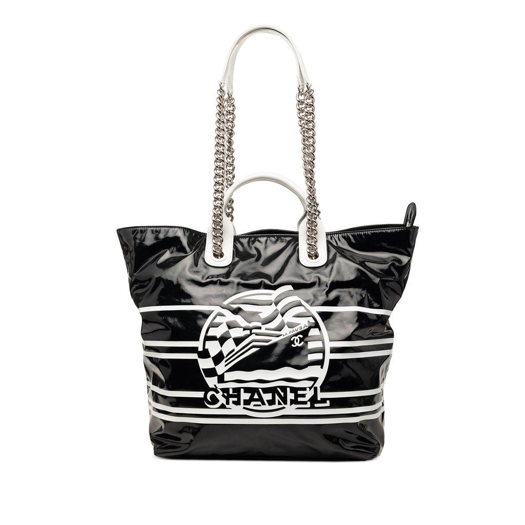 Chanel Coated Canvas La Pausa Bay Shopping Satchel
