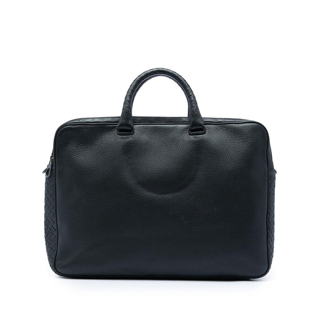 Bottega Veneta Intrecciato Trimmed Leather Business Bag