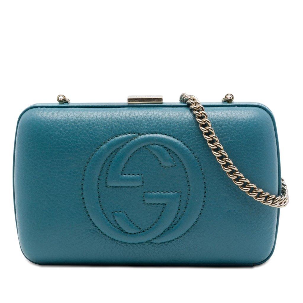 Gucci Calfskin Soho Clutch on Chain