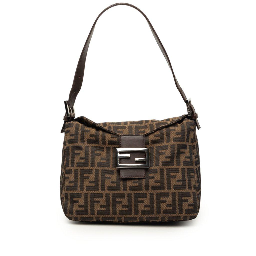 Fendi Zucca Canvas Double Flap Mamma