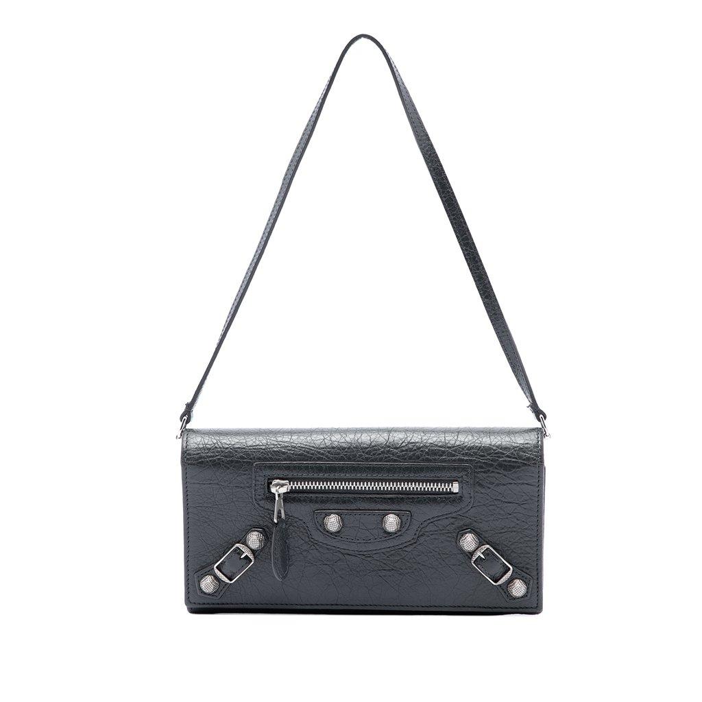 Balenciaga Lambskin Motocross Giant 12 Wallet on Strap