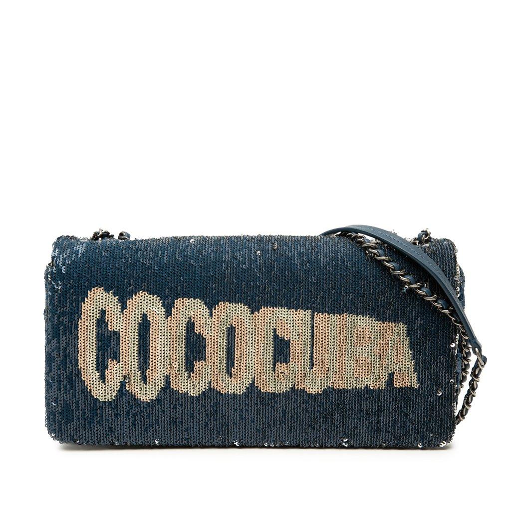 Chanel Coco Cuba Sequins Flap Clutch with Chain