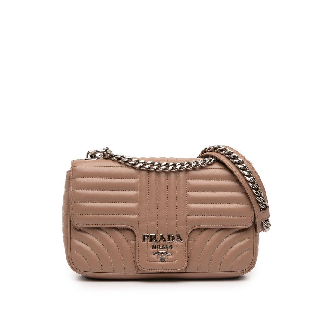 Prada Medium Soft Calf Impunture Diagramme Bag