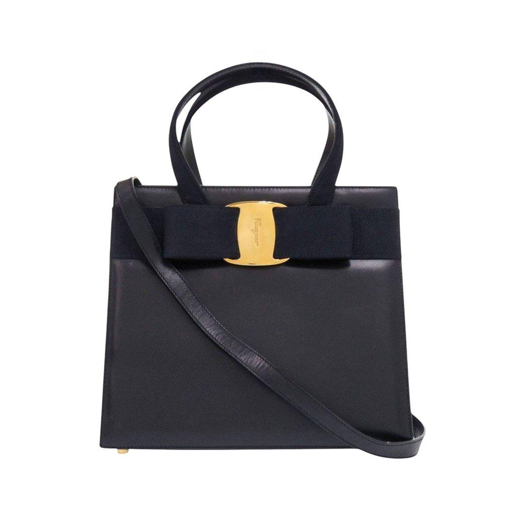 Salvatore Ferragamo Leather Vara Bow Satchel