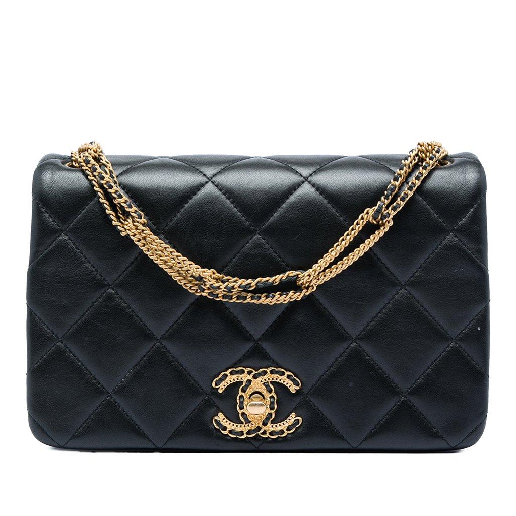 Chanel Small Quilted Lambskin On And On Chain Flap
