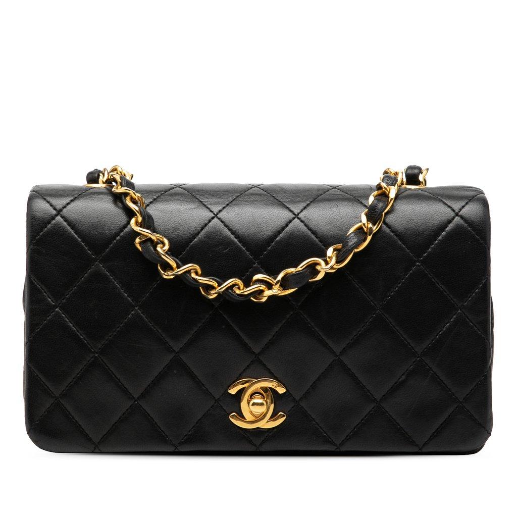 Chanel CC Quilted Lambskin Turnlock Full Single Flap