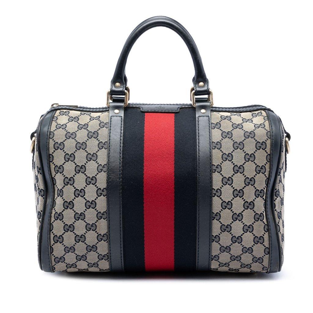Gucci Medium GG Canvas Web Joy Boston Bag