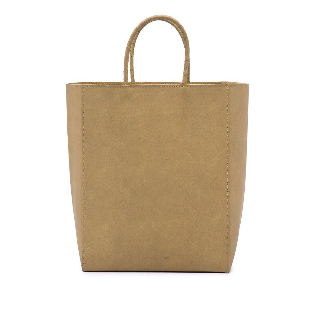 Bottega Veneta Small Raw Paper Calfskin Tote