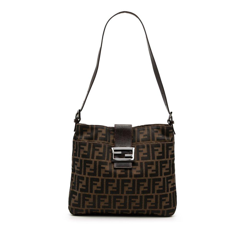 Fendi Zucca Canvas Shoulder Bag