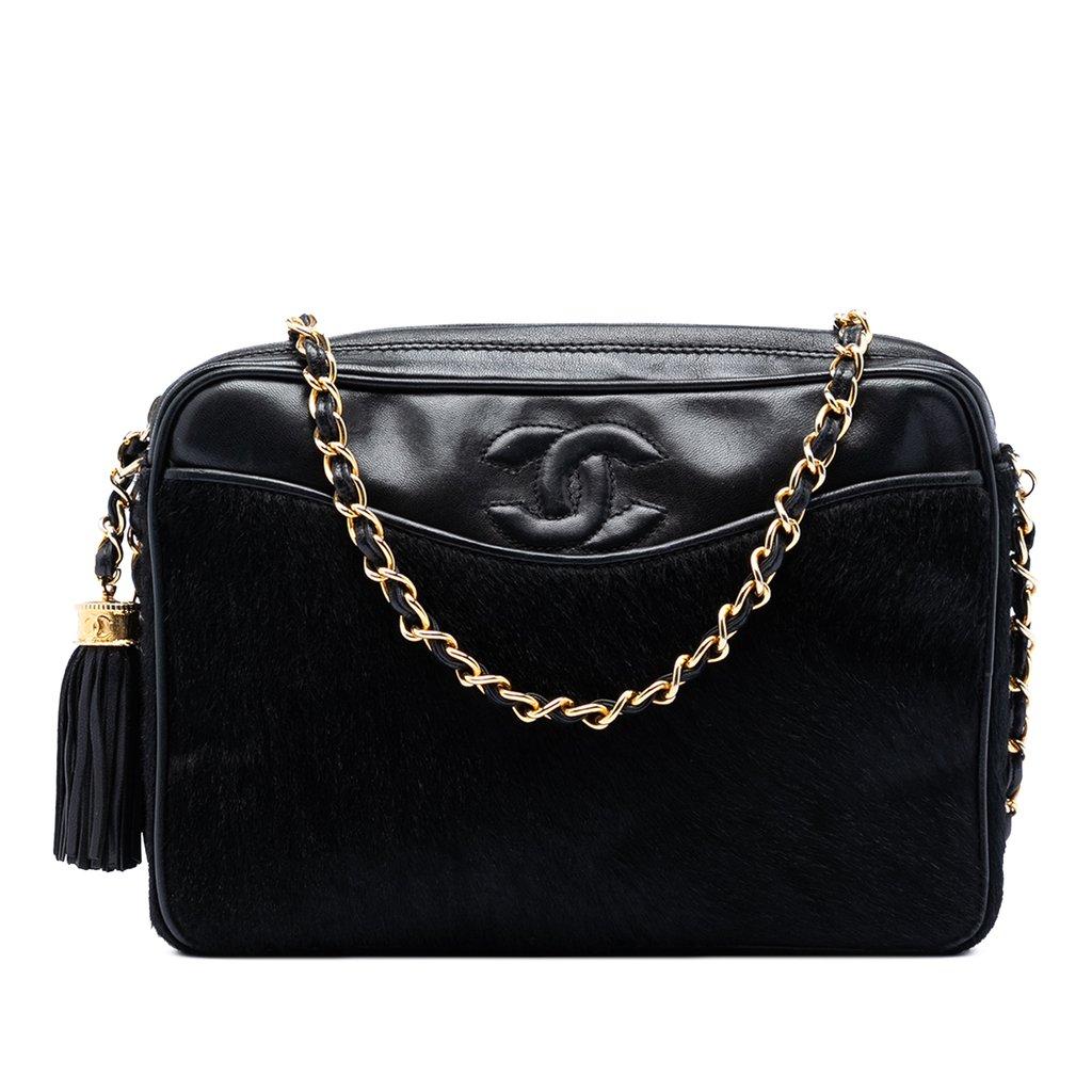 Chanel CC Ponyhair and Leather Tassel Camera Bag