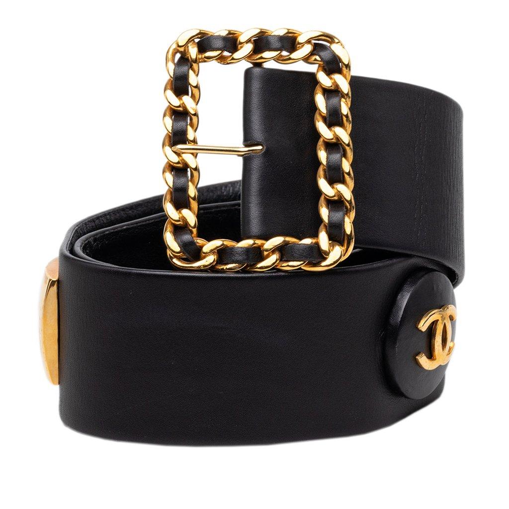 Chanel CC Lambskin Chain Buckle Charm Belt