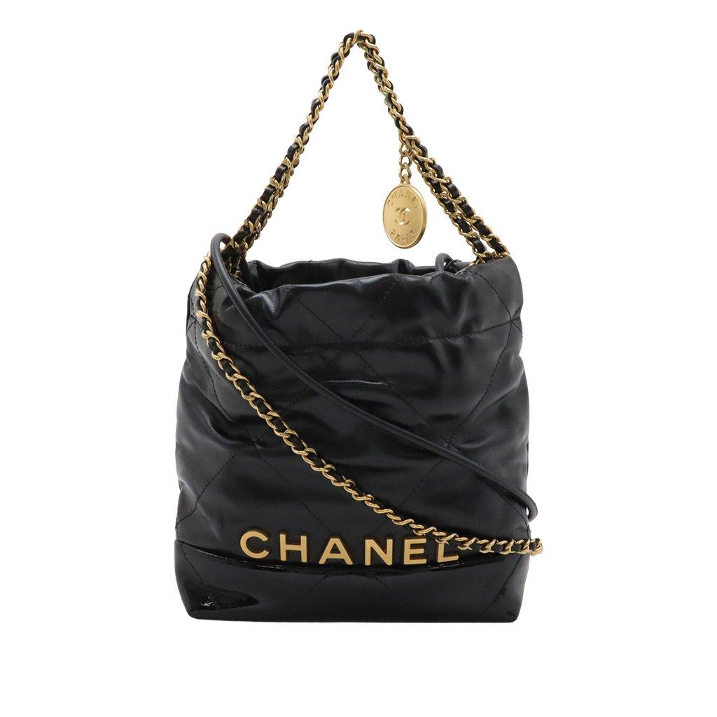 Chanel Mini Shiny Calfskin and Patent 22 Handbag
