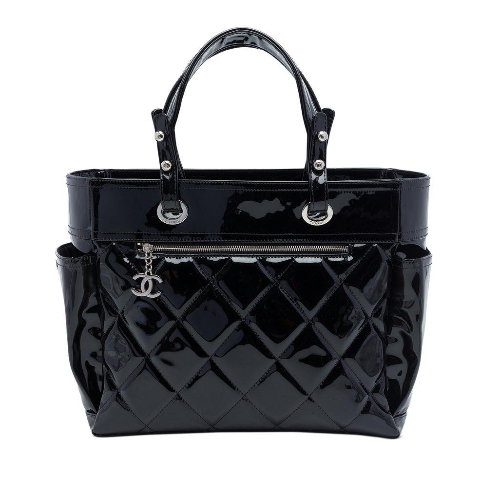 Chanel Large Quilted Patent Paris Biarritz Tote
