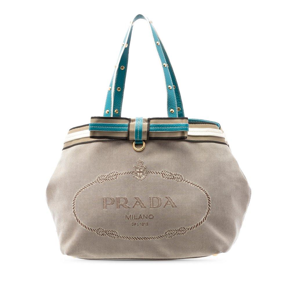 Prada Canvas Canapa Logo Tote