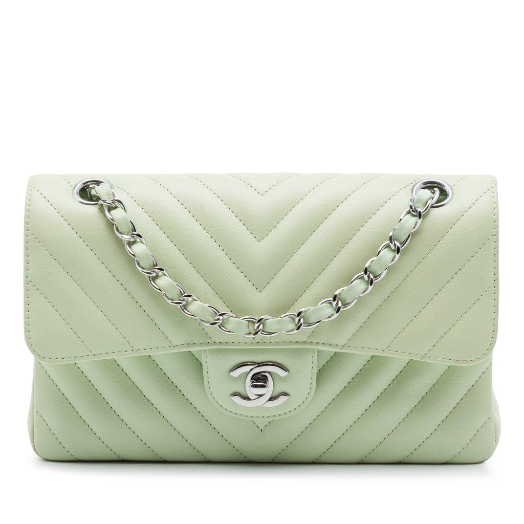 Chanel Small Classic Chevron Lambskin Double Flap