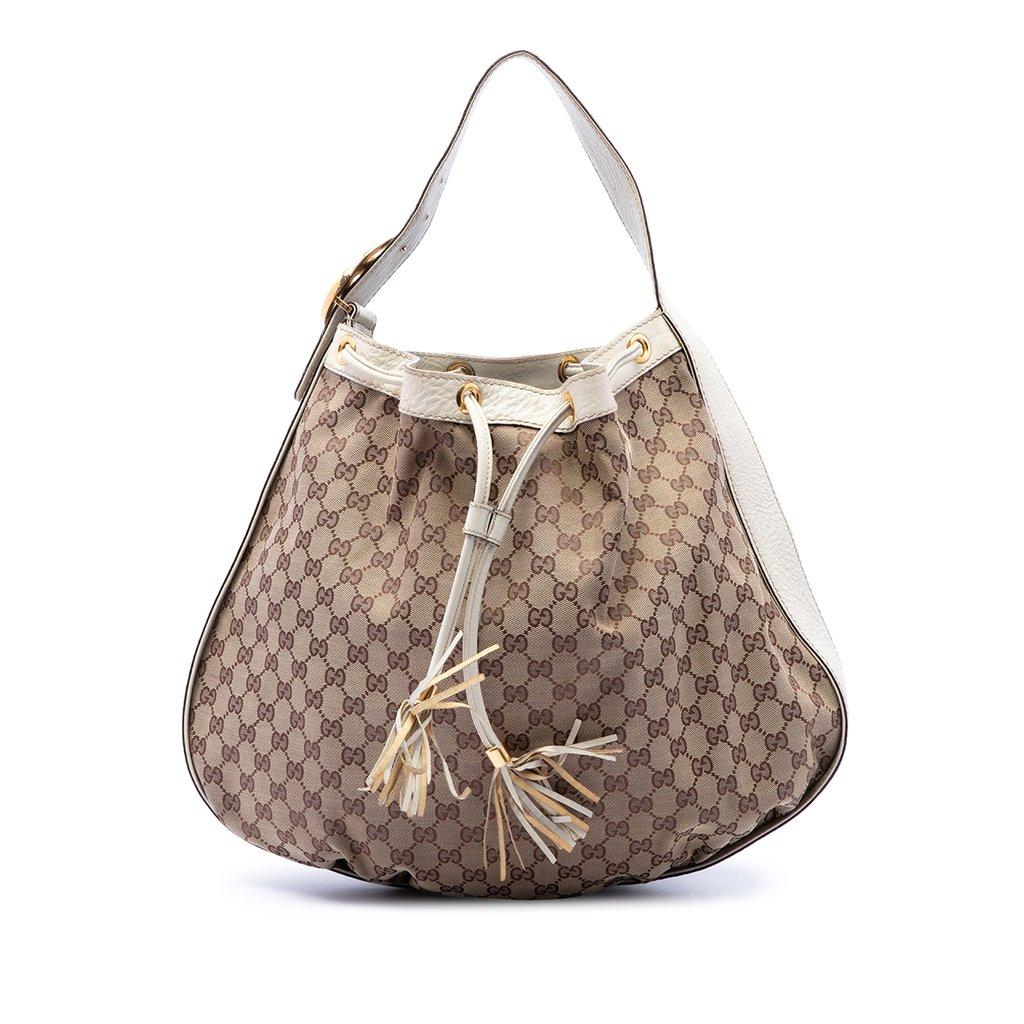 Gucci GG Canvas Interlocking Icon Drawstring Hobo