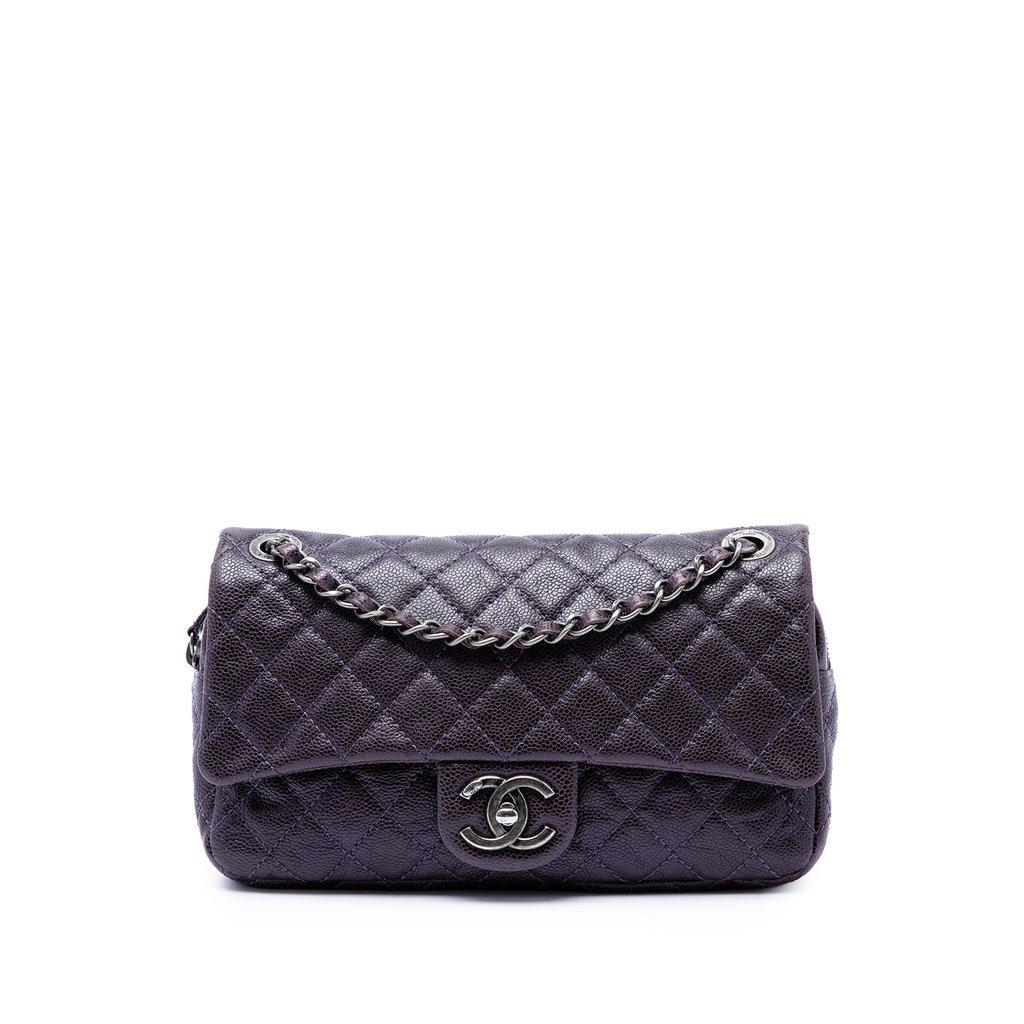 Chanel Medium Quilted Iridescent Caviar Easy Flap