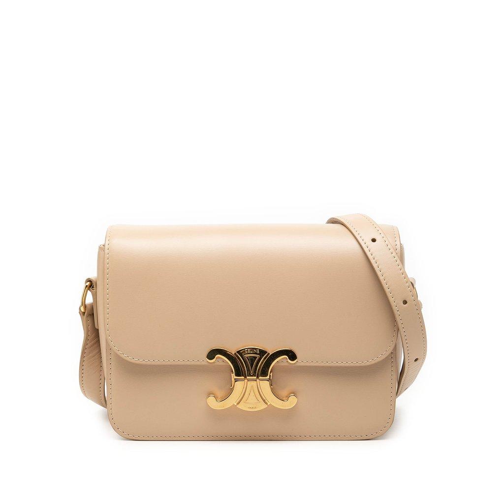 Celine Teen Shiny Calfskin Triomphe Crossbody