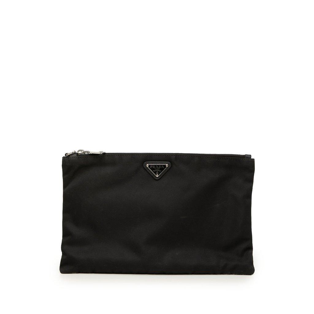 Prada Tessuto Zip Clutch