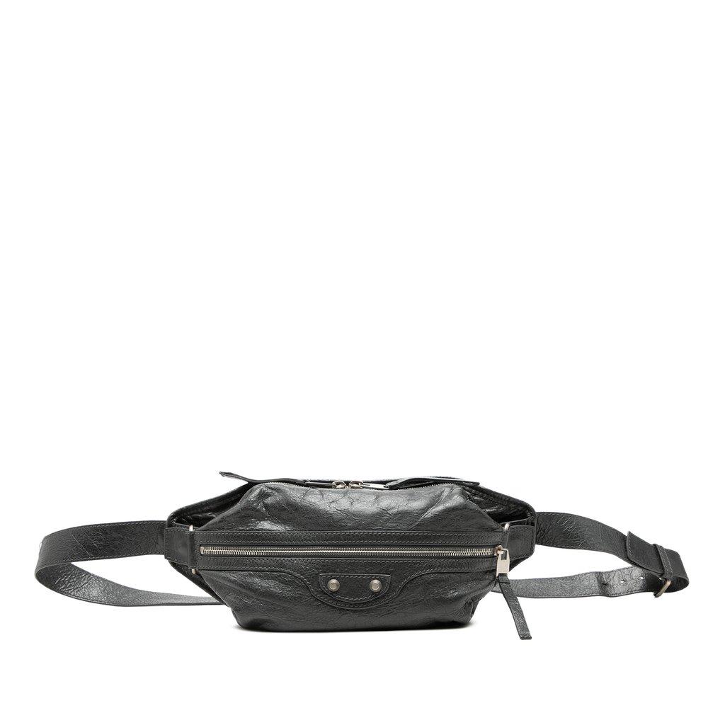 Balenciaga Lambskin Motocross Classic Neo Lift Belt Bag