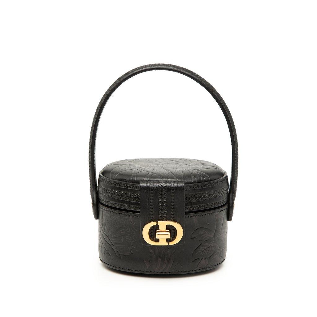Dior Floral Embossed Calfskin CD Logo Vanity Bag